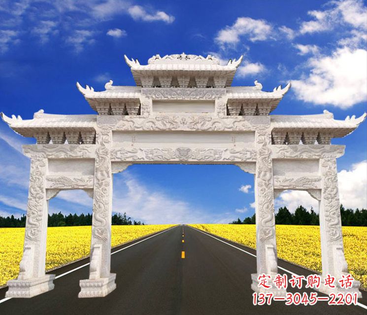 金华城市建筑牌楼石雕