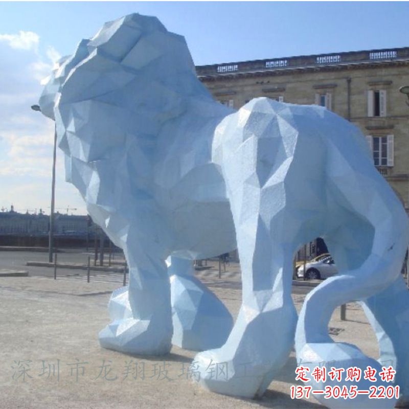 金华城市街道创意动物狮子景观雕塑摆件