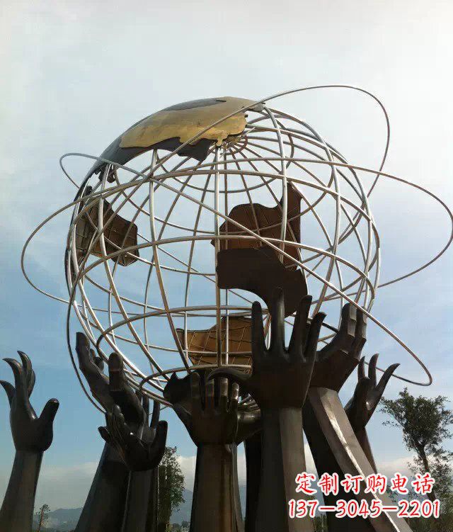金华石家庄的地球雕塑一个城市的精神象征