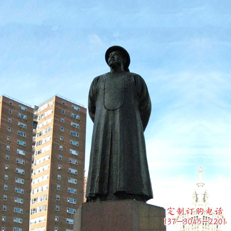 金华城市文化名人大型林则徐铸铜雕塑