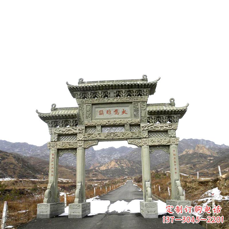 金华三门石牌坊雕塑——古韵依旧