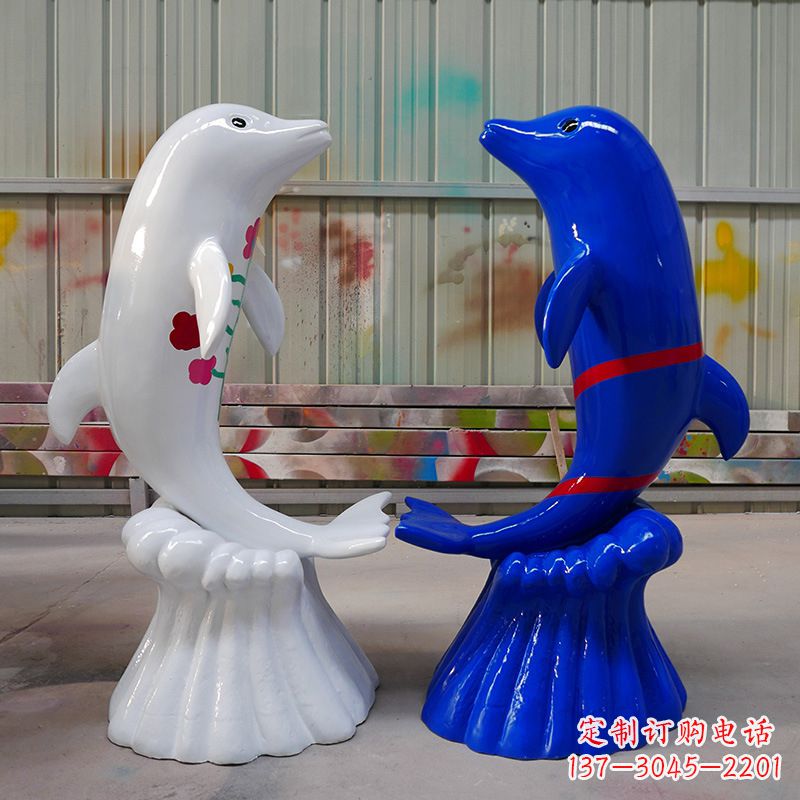金华海豚雕塑美丽的景观装置