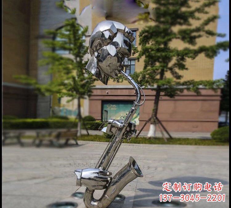 金华不锈钢萨克斯雕塑——展示音乐家的精神