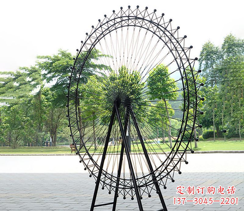 金华不锈钢摩天轮雕塑视觉与空间的结合