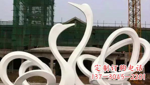 金华不锈钢天鹅雕塑给人以美丽的感受