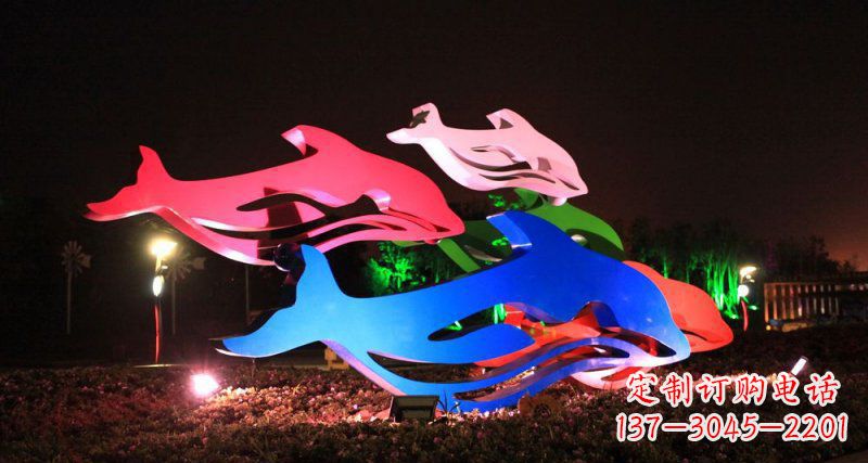 金华海豚雕塑传承海洋文化