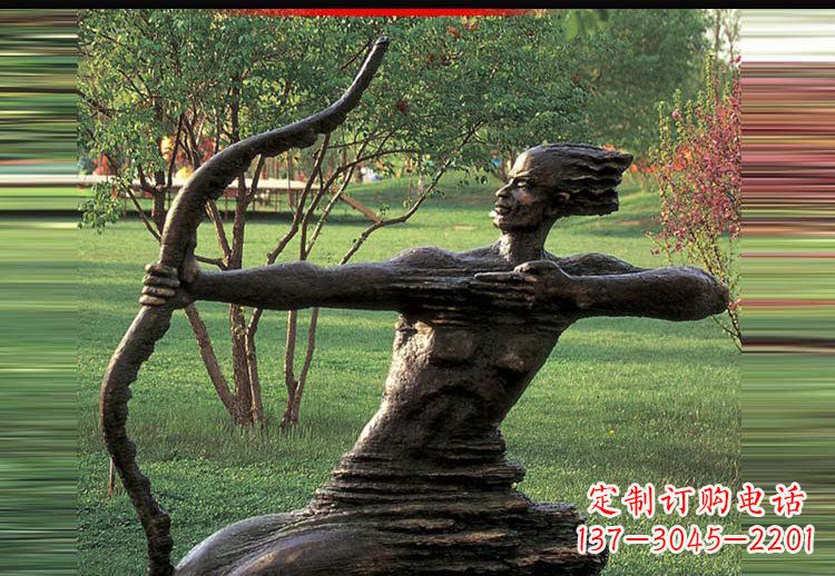 金华古代神话中的后羿雕塑