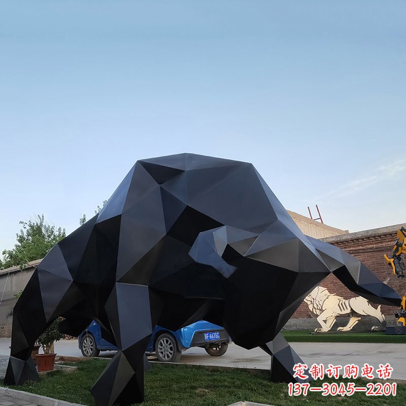 金华华尔街牛大型玻璃钢动物雕塑