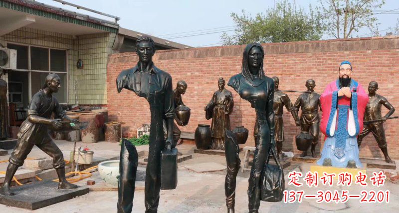 金华抽象男人女人铜雕