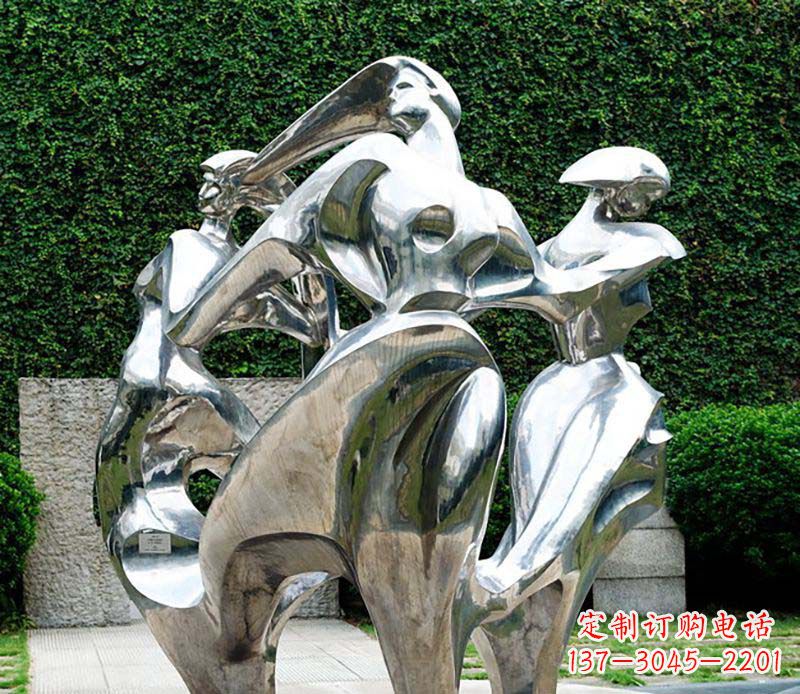 金华抽象女人不锈钢景观雕塑