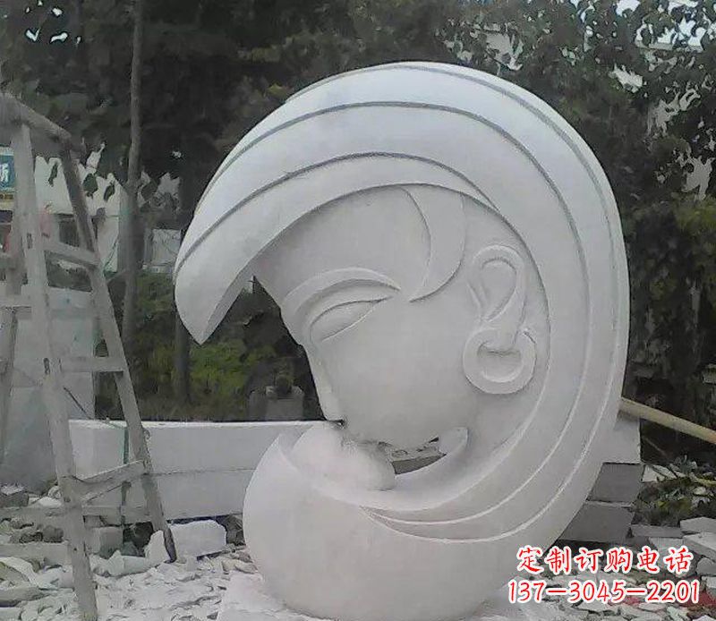 金华抽象人物头像石雕
