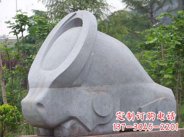 金华动物雕塑抽象石雕牛
