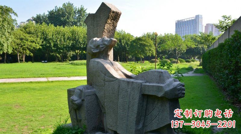 金华兔雕塑——表达抽象守株待兔的智慧