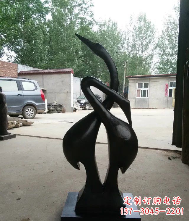 金华抽象天鹅景观动物铜雕
