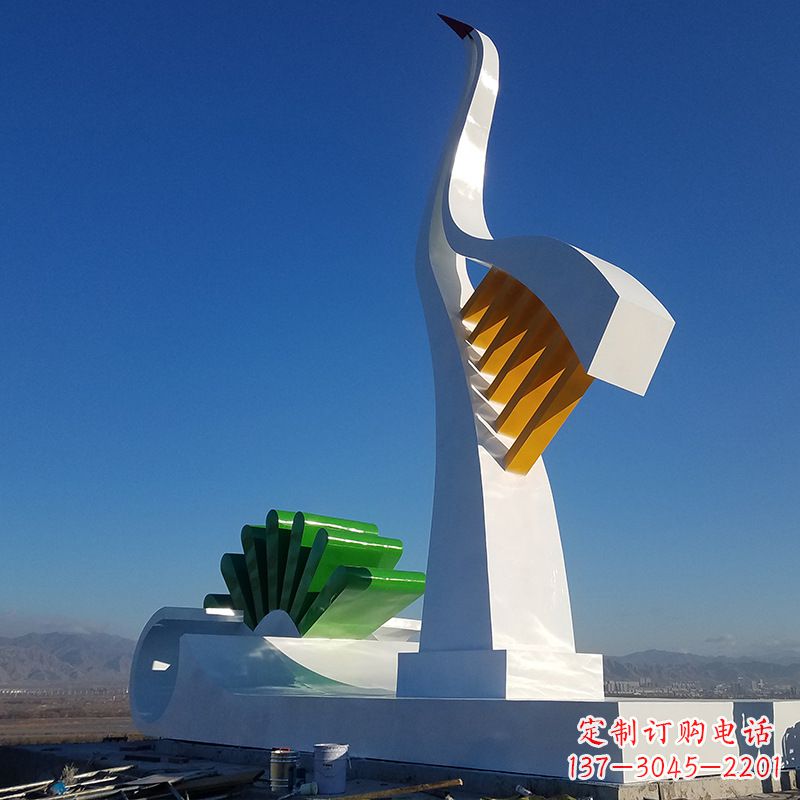 金华抽象仙鹤雕塑