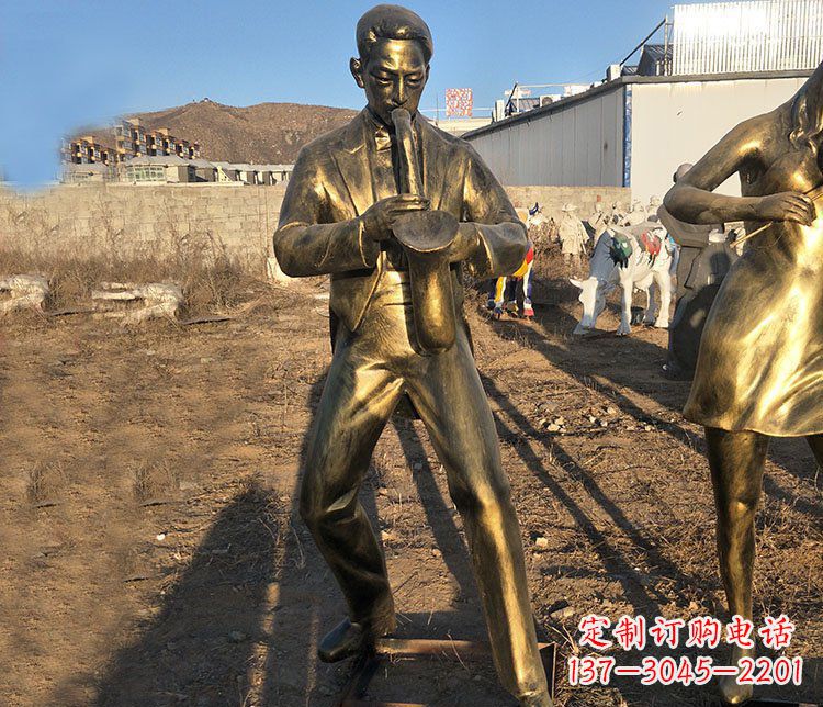 金华铜雕萨克斯风音乐人物