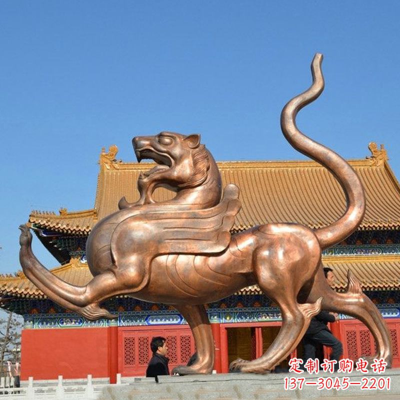 金华传统文化动物雕塑纯铜白虎雕塑