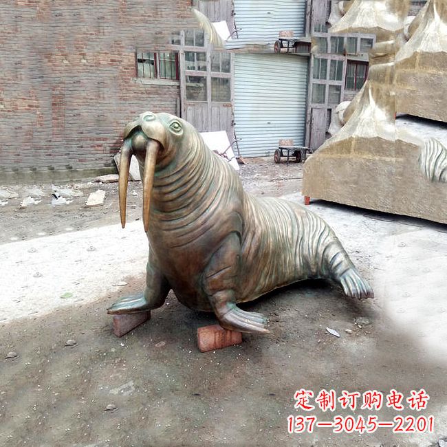 金华纯铜海豹雕塑