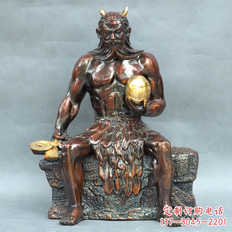 金华神农大帝坐姿雕塑像