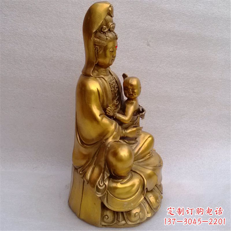 金华纯铜观音雕塑