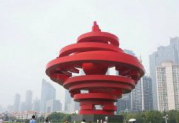 金华火炬雕塑标志五月风光