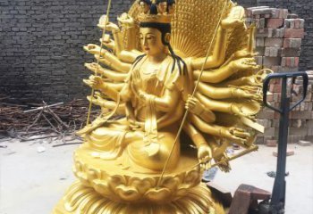 金华精美纯铜千手观音雕塑