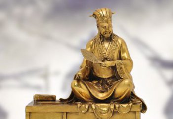 金华纯铜诸葛亮雕塑象征中国智慧