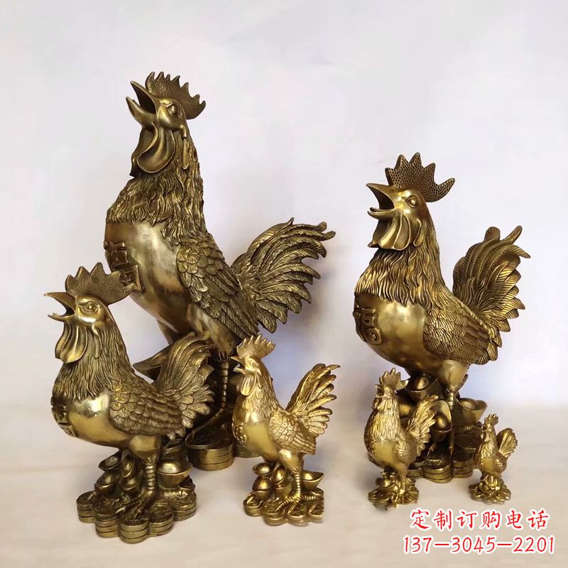 金华纯铜抓钱鸡雕塑