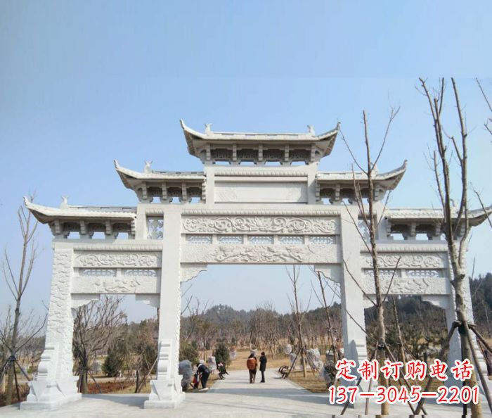 金华“村口三门石雕牌楼”——悠久历史的见证