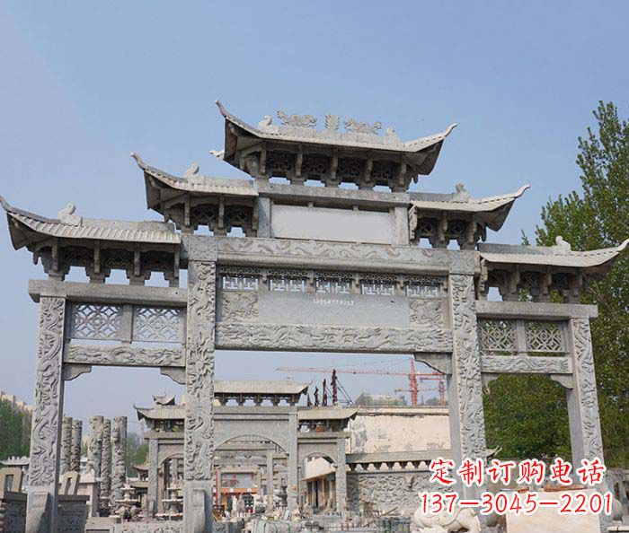 金华大理石牌坊雕塑传承中国古典文化