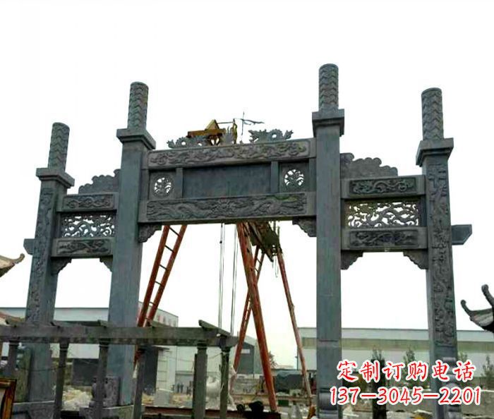 金华村庄牌坊雕塑传承历史文化