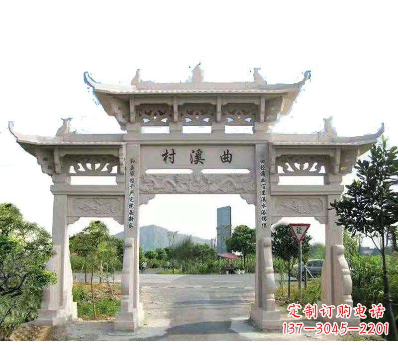 金华精美牌坊雕塑——村庄的艺术瑰宝