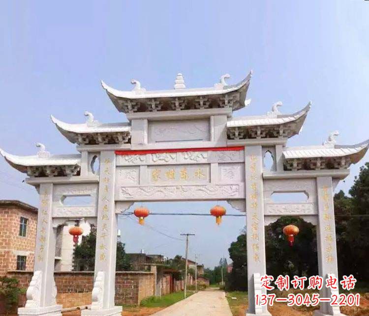 金华传承村庄牌坊石雕文化