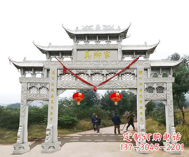 金华牌坊雕塑珍贵的传统文化