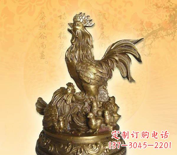 金华打鸣的公鸡铜雕