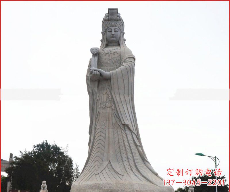 金华大理石大型妈祖神像雕塑
