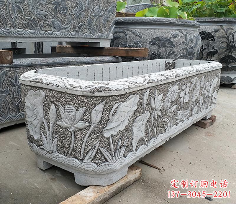 金华大理石菊花水缸雕塑