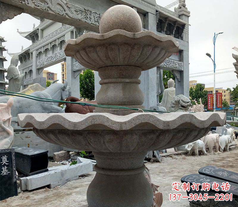 金华大理石多层喷泉石雕