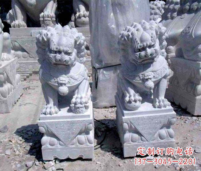 金华大理石仿古石狮子