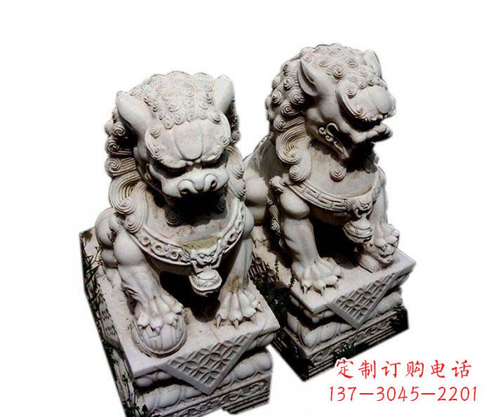 金华大理石仿古石狮子雕塑