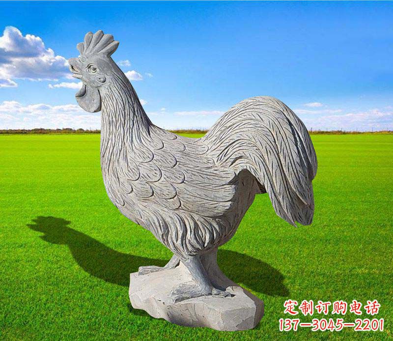 金华大理石公鸡雕塑精美的艺术瑰宝