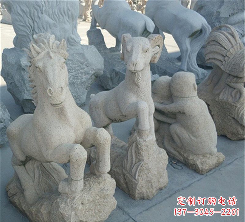 金华大理石公园动物雕塑