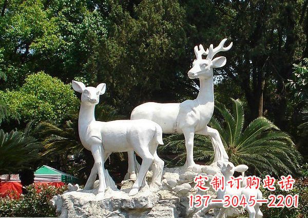 金华雕塑艺术——大理石公园小鹿石雕