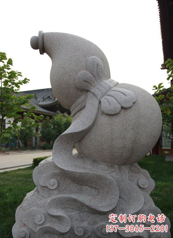 金华中领雕塑大理石葫芦雕塑构筑完美建筑
