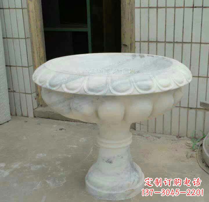 金华大理石花盆雕塑 