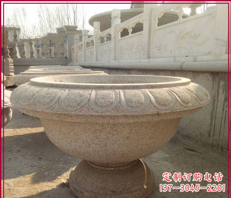 金华大理石花盆雕塑