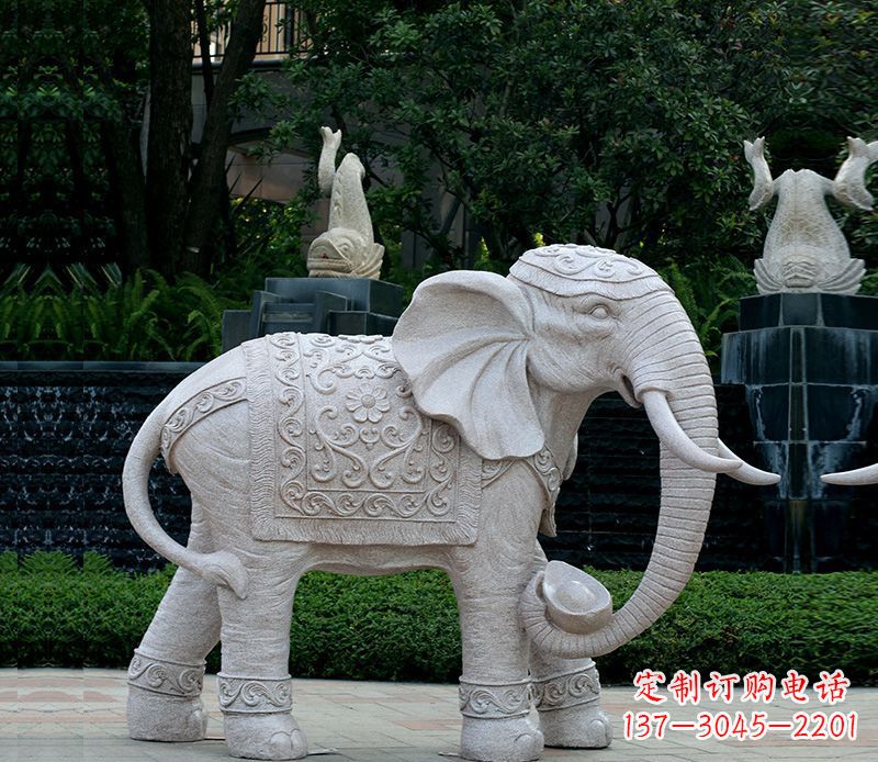 金华大理石卷鼻动物大象