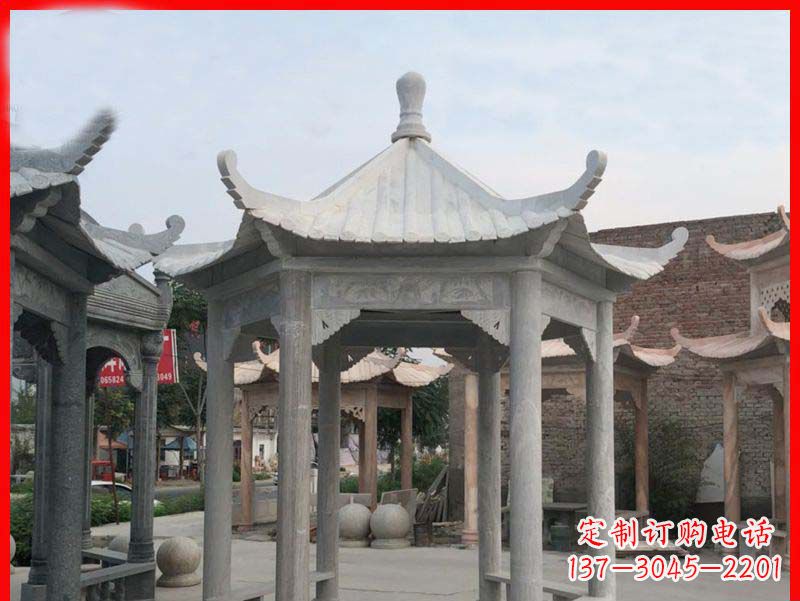 金华大理石凉亭石雕
