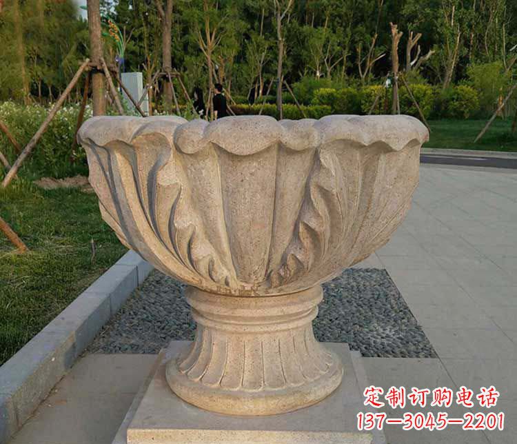 金华大理石欧式花钵雕塑