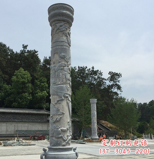 金华大理石龙柱雕塑
